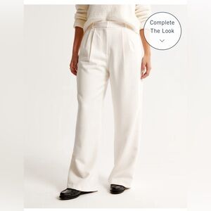 Abercrombie & Fitch ‼️NWT‼️Curve Love Sloane Tailored Pant Cream 24